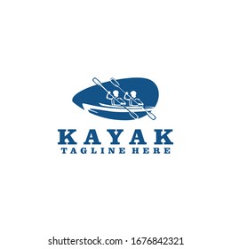 Kayak Logo Design Concept Vector Stock