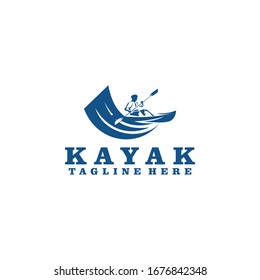 Kayak Logo Design Concept Vector Stock