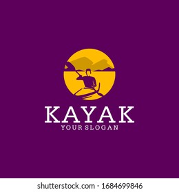 Kayak logo design vector stock