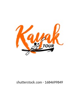 Kayak logo design vector stock