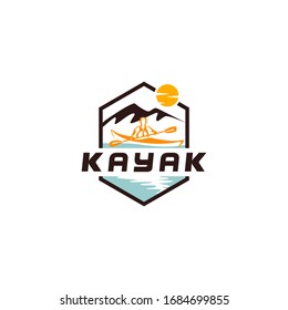 Kayak logo design vector stock
