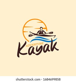 Kayak Logo Design Vector Stock
