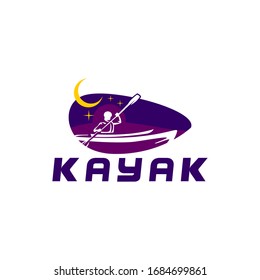 Kayak logo design vector stock