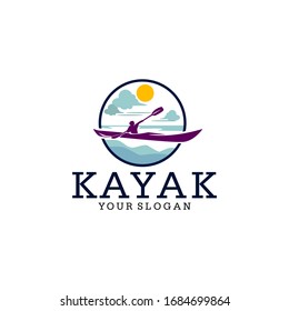 Kayak logo design vector stock