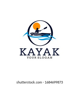 Kayak Logo Design Vector Stock