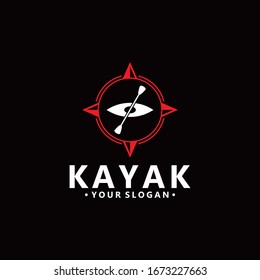 Kayak Logo Vector Design Image Stock