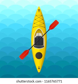 kayak on blue waves