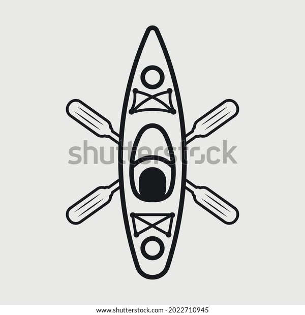 Kayak Outline Svg Printable Vector Design Stock Vector (Royalty Free ...