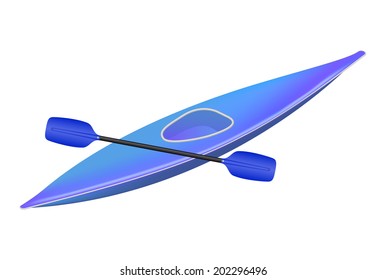 Kayak with paddle 
