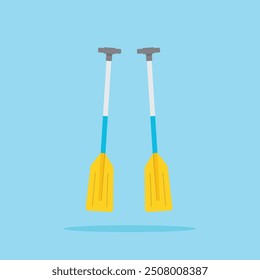 kayak paddle icon logo, illustration of plastic paddle for boat. suitable for poster and web icon