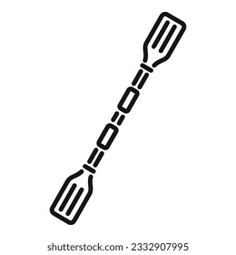 Kayak paddle icon outline vector. Travel trip. Camp adventure