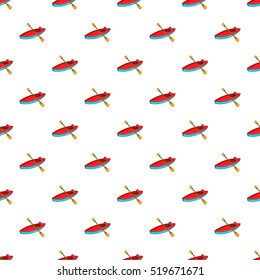 Kayak pattern. Cartoon illustration of kayak vector pattern for web