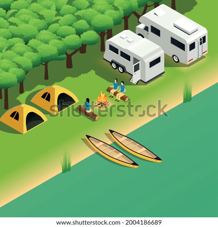Similar – Image, Stock Photo downstream Boating trip