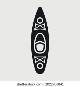 kayak Silhouette Printable Vector Design 