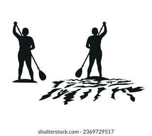 Kayak silhouette, silhouette kayak vector, kayak clip art, kayak silhouette png, canoe silhouette, kayaking boat vector,