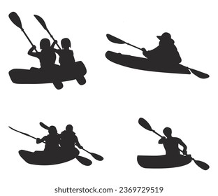 Kayak silhouette, silhouette kayak vector, kayak clip art, kayak silhouette png, canoe silhouette, kayaking boat vector,