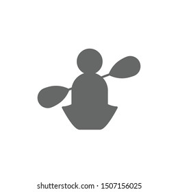 Kayak social media icon isolated on white background. Kayaking symbol modern, simple, vector, icon for website design, mobile app, ui. Vector Illustration