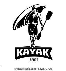 Kayak. Sport emblem