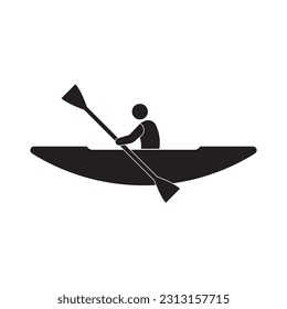 kayak sport icon vector illustration symbol design