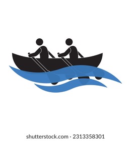 kayak sport icon vector illustration symbol design