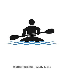 kayak sport icon vector illustration symbol design