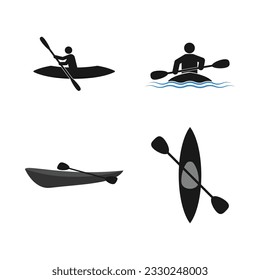 kayak sport icon vector illustration symbol design