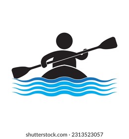 kayak sport logo vector illustration templatel design