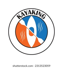 kayak sport logo vector illustration templatel design