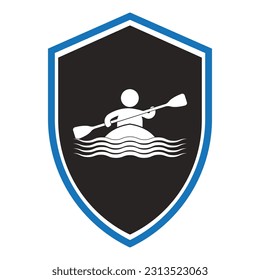kayak sport logo vector illustration templatel design