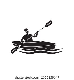 kayak sport logo vector illustration templatel design