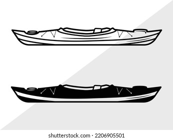 Kayak SVG Printable Vector Illustration