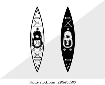 Kayak SVG Printable Vector Illustration