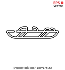Kayak vector design with editable stroke. Vehicles and transport icon. Eps 10 vector illustration.