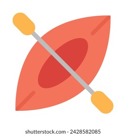 Kayak Vector Flat Icon Design
