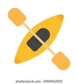 Kayak Vector Flat Icon For Personal And Commercial Use.
