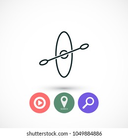 Kayak vector icon 
