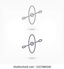 Kayak vector icon 