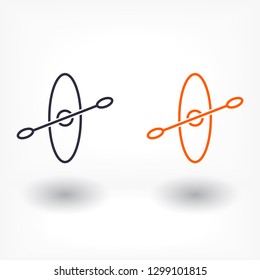 Kayak vector icon 