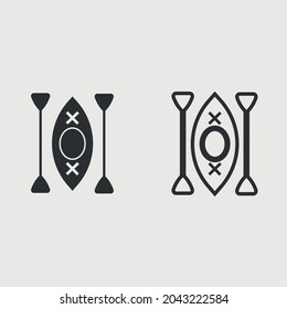 Kayak vector icon illustration sign for web and design