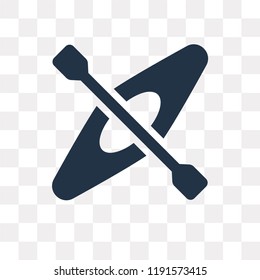 Kayak vector icon isolated on transparent background, Kayak transparency concept can be used web and mobile