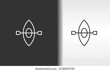 Kayak Vector, Icon Or Logo Sign Isolated Symbol Illustration