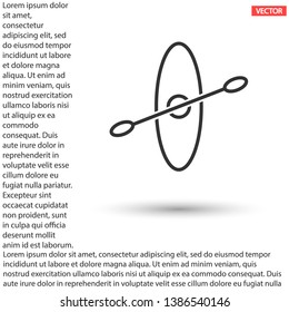Kayak vector icon  , lorem ipsum Flat design