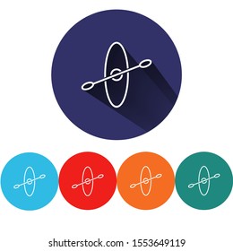 Kayak vector icon , lorem ipsum Flat design