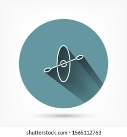Kayak vector icon , lorem ipsum Flat design