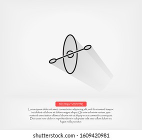 Kayak vector icon , lorem ipsum Flat design