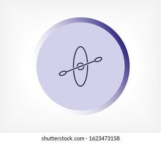 Kayak vector icon , lorem ipsum Flat design