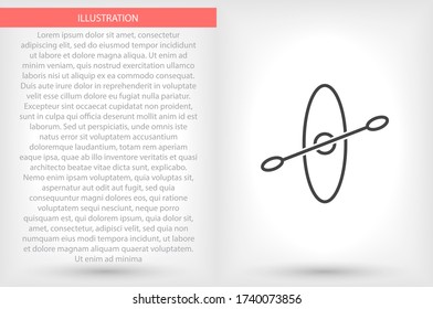 Kayak vector icon , lorem ipsum Flat design