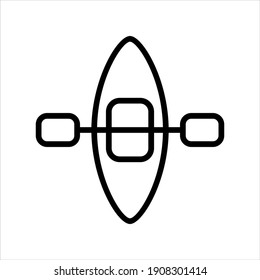 Kayak vector icon on white background