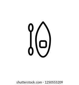 Kayak vector icon in outline/line  style