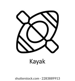 Kayak Vector   outline Icons. Simple stock illustration stock